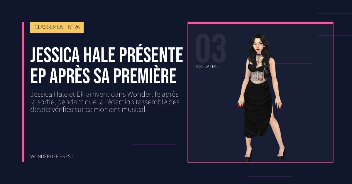 Wonderlife Press: Jessica Hale présente EP après sa première. portrait des artistes. CLASSEMENT N° 26.