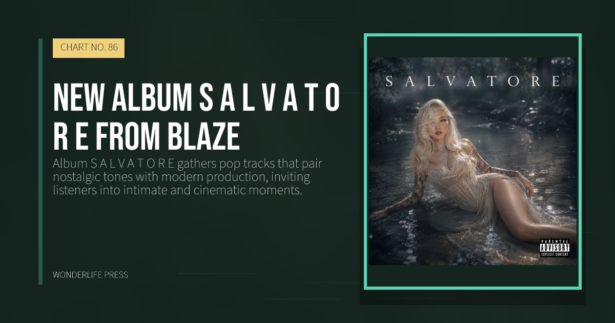 Wonderlife Press: new Album S A L V A T O R E from Blaze. release artwork. CHART NO. 86.