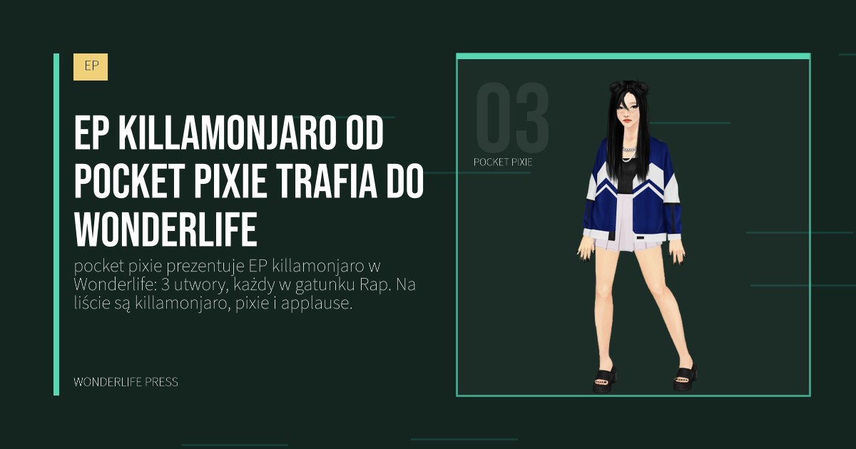 Wonderlife Press: EP killamonjaro od pocket pixie trafia do Wonderlife. portret artystów. EP.