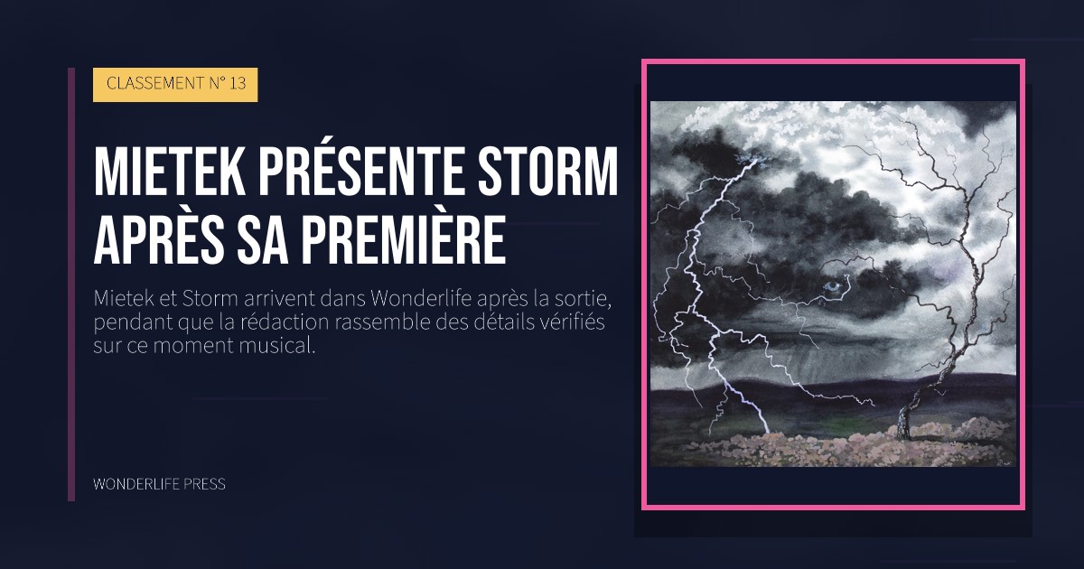 Wonderlife Press: Mietek présente Storm après sa première. pochette de la sortie. CLASSEMENT N° 13.
