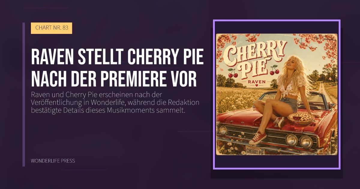 Wonderlife Press: Raven stellt Cherry Pie nach der Premiere vor. Veröffentlichungscover. CHART NR. 83.