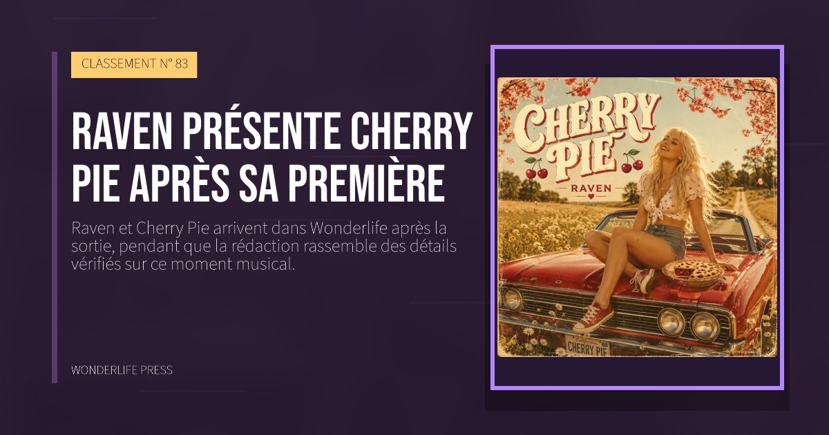 Wonderlife Press: Raven présente Cherry Pie après sa première. pochette de la sortie. CLASSEMENT N° 83.