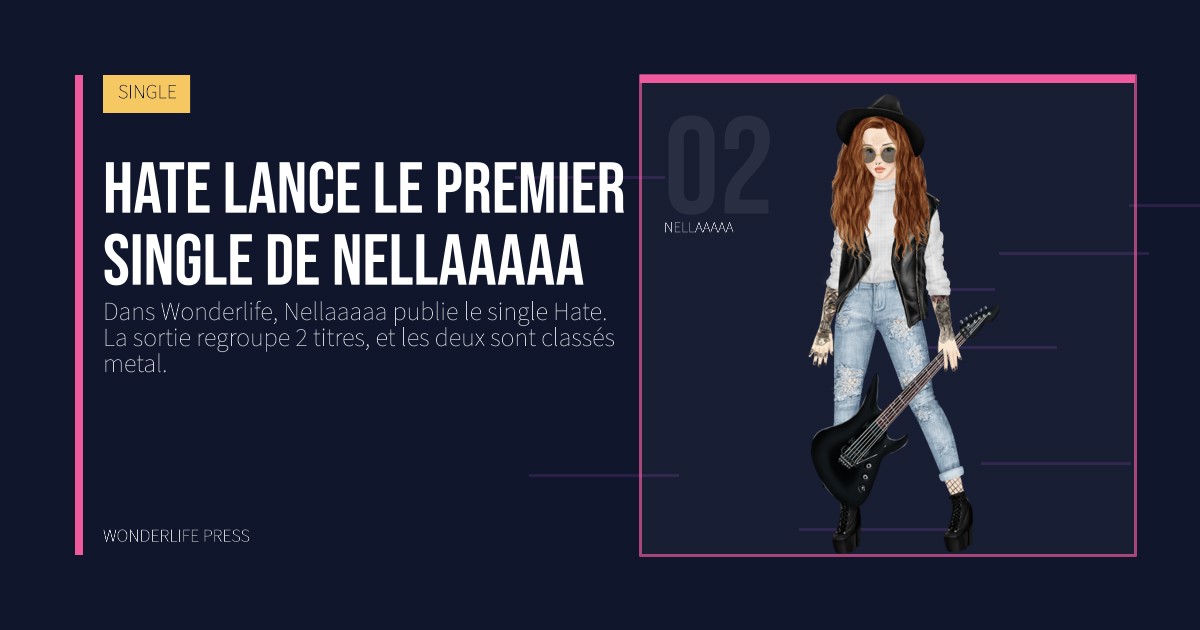 Wonderlife Press: Hate lance le premier single de Nellaaaaa. portrait des artistes. SINGLE.