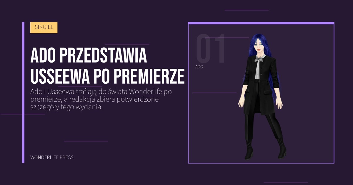 Wonderlife Press: Ado przedstawia Usseewa po premierze. portret artystów. SINGIEL.