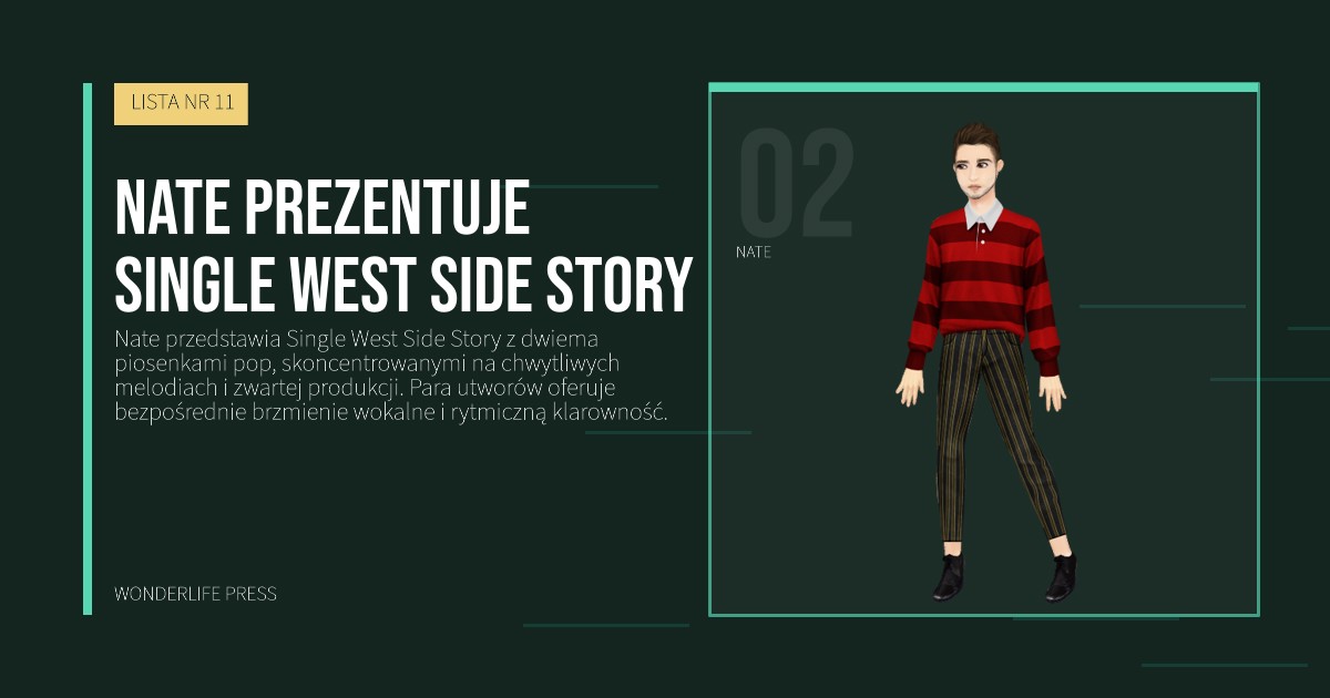 Wonderlife Press: Nate prezentuje Single West Side Story. portret artystów. LISTA NR 11.