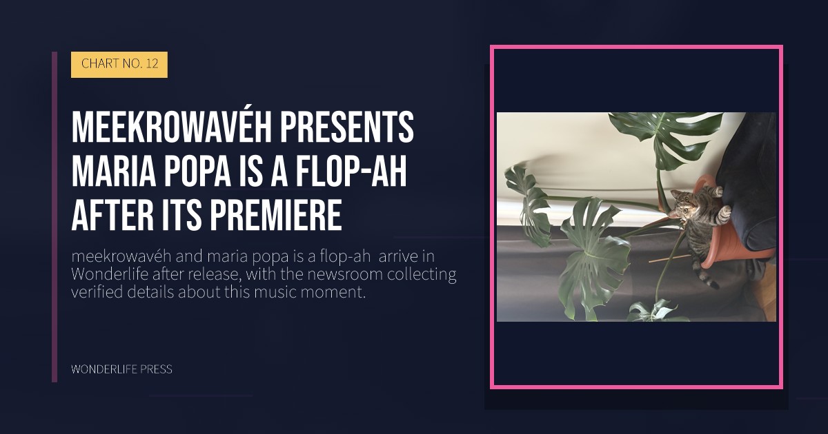 Wonderlife Press: meekrowavéh presents maria popa is a flop-ah  after its premiere. release artwork. CHART NO. 12.