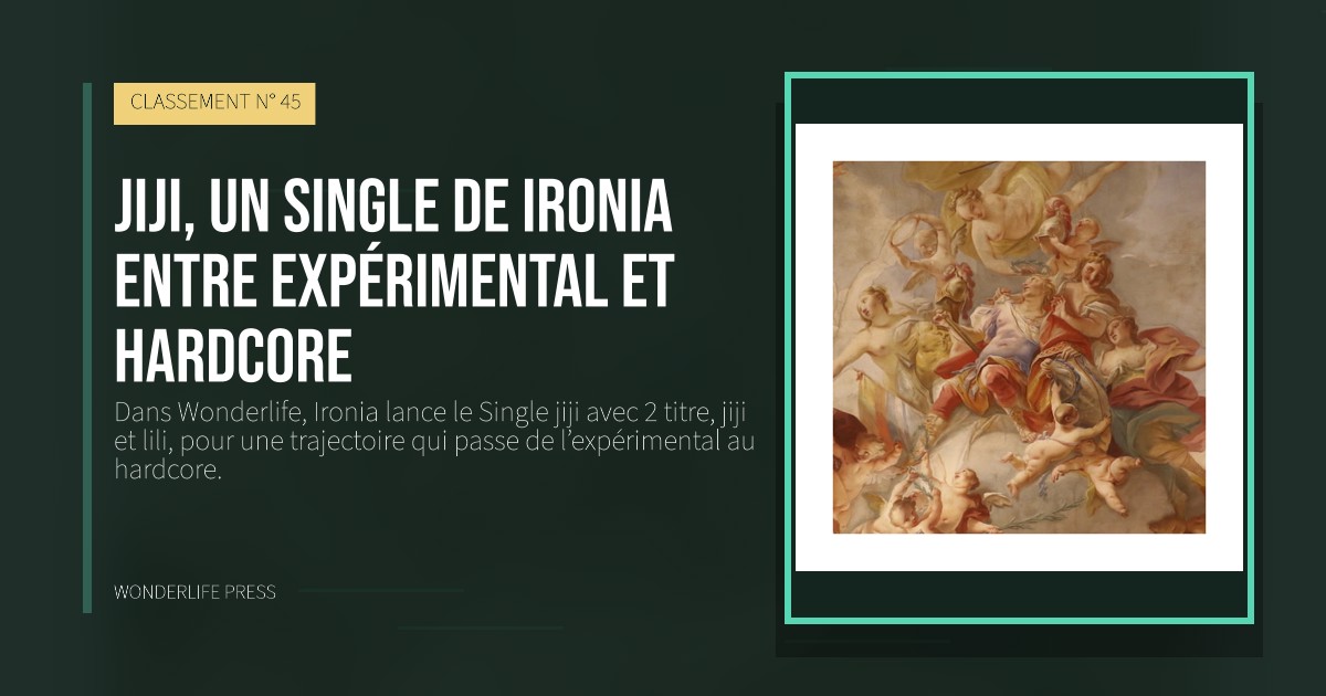 Wonderlife Press: jiji, un Single de Ironia entre expérimental et hardcore. pochette de la sortie. CLASSEMENT N° 45.