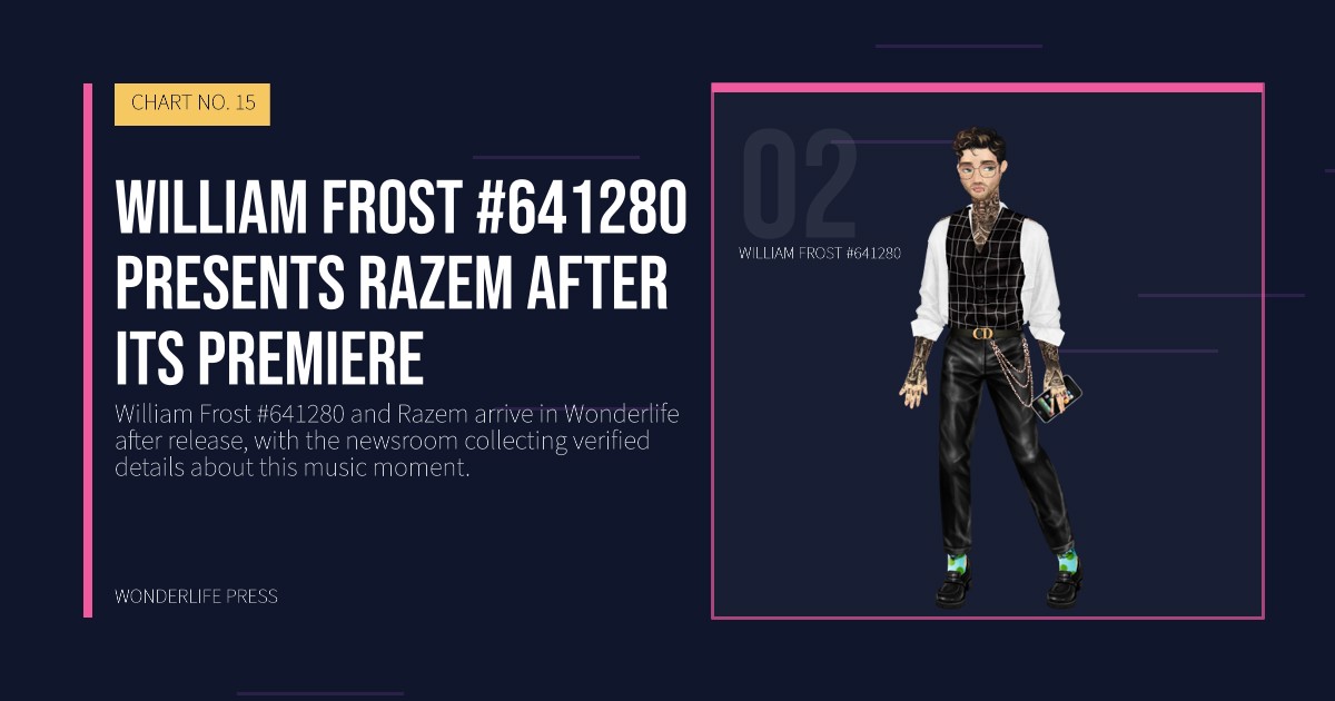 Wonderlife Press: William Frost #641280 presents Razem after its premiere. artist portrait. CHART NO. 15.