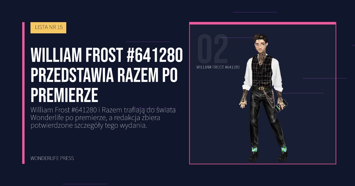 Wonderlife Press: William Frost #641280 przedstawia Razem po premierze. portret artystów. LISTA NR 15.