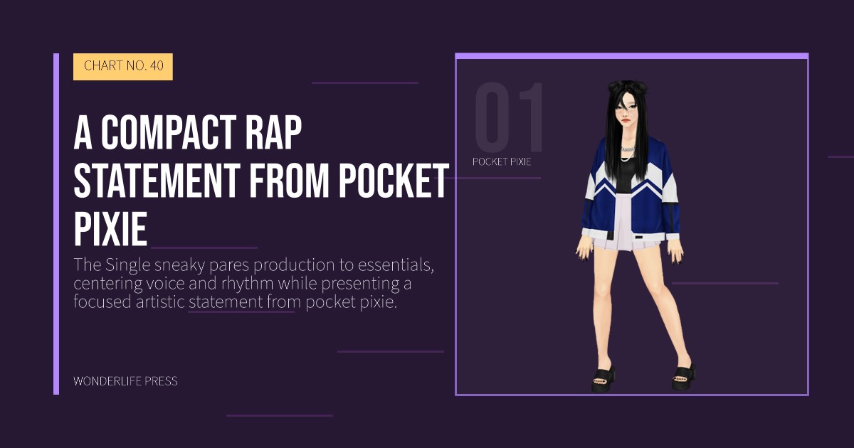 Wonderlife Press: A compact rap statement from pocket pixie. artist portrait. CHART NO. 40.