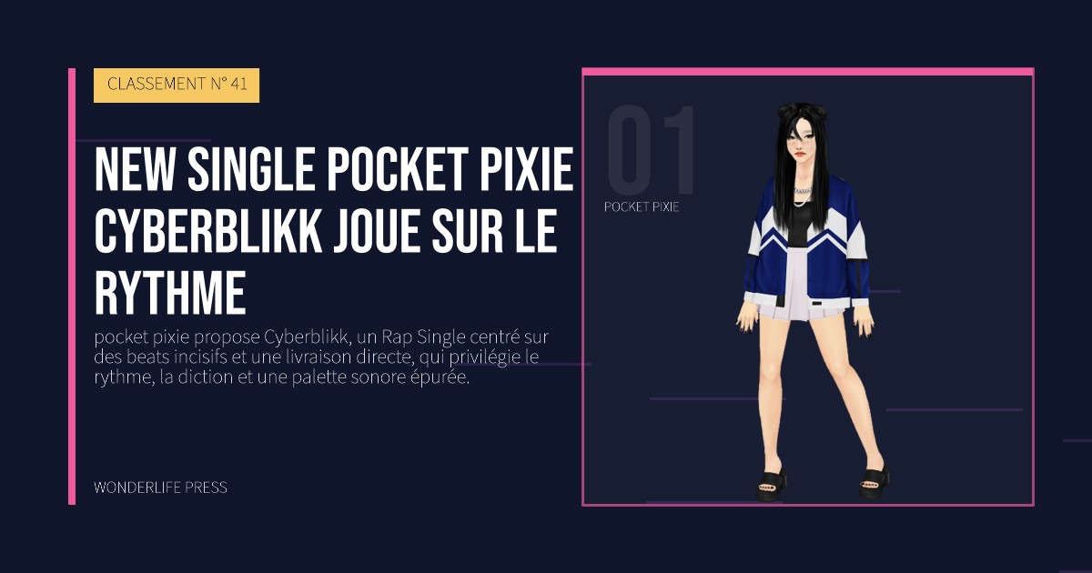 Wonderlife Press: New single pocket pixie Cyberblikk joue sur le rythme. portrait des artistes. CLASSEMENT N° 41.