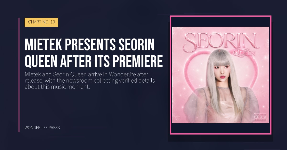 Wonderlife Press: Mietek presents Seorin Queen after its premiere. release artwork. CHART NO. 10.