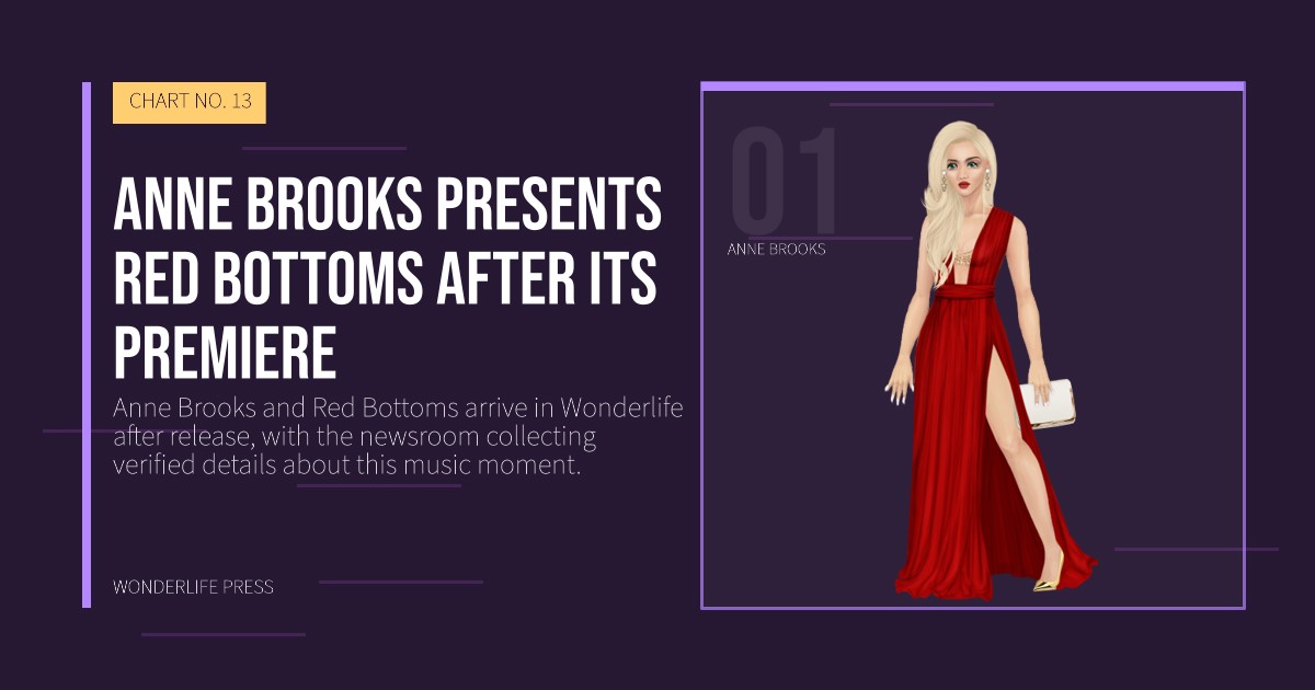 Wonderlife Press: Anne Brooks presents Red Bottoms after its premiere. artist portrait. CHART NO. 13.