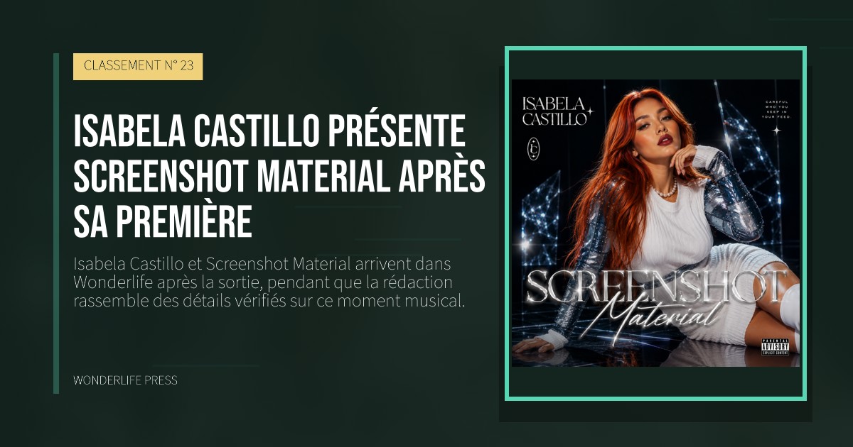 Wonderlife Press: Isabela Castillo présente Screenshot Material après sa première. pochette de la sortie. CLASSEMENT N° 23.