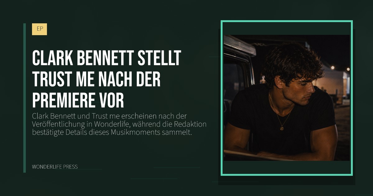 Wonderlife Press: Clark Bennett stellt Trust me nach der Premiere vor. Veröffentlichungscover. EP.