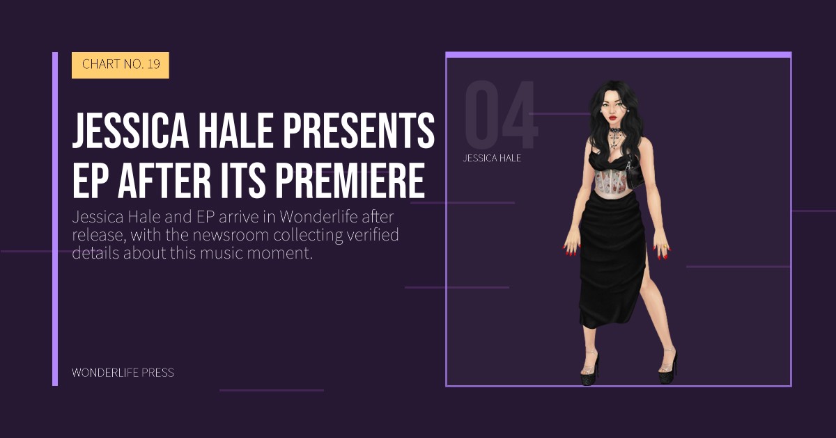 Wonderlife Press: Jessica Hale presents EP after its premiere. artist portrait. CHART NO. 19.