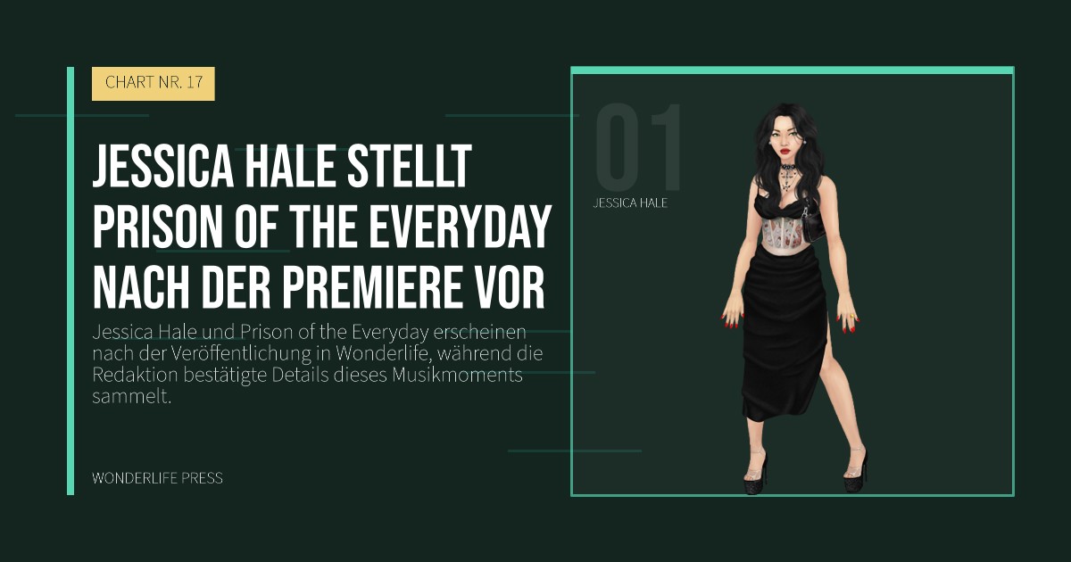 Wonderlife Press: Jessica Hale stellt Prison of the Everyday nach der Premiere vor. Künstlerporträt. CHART NR. 17.