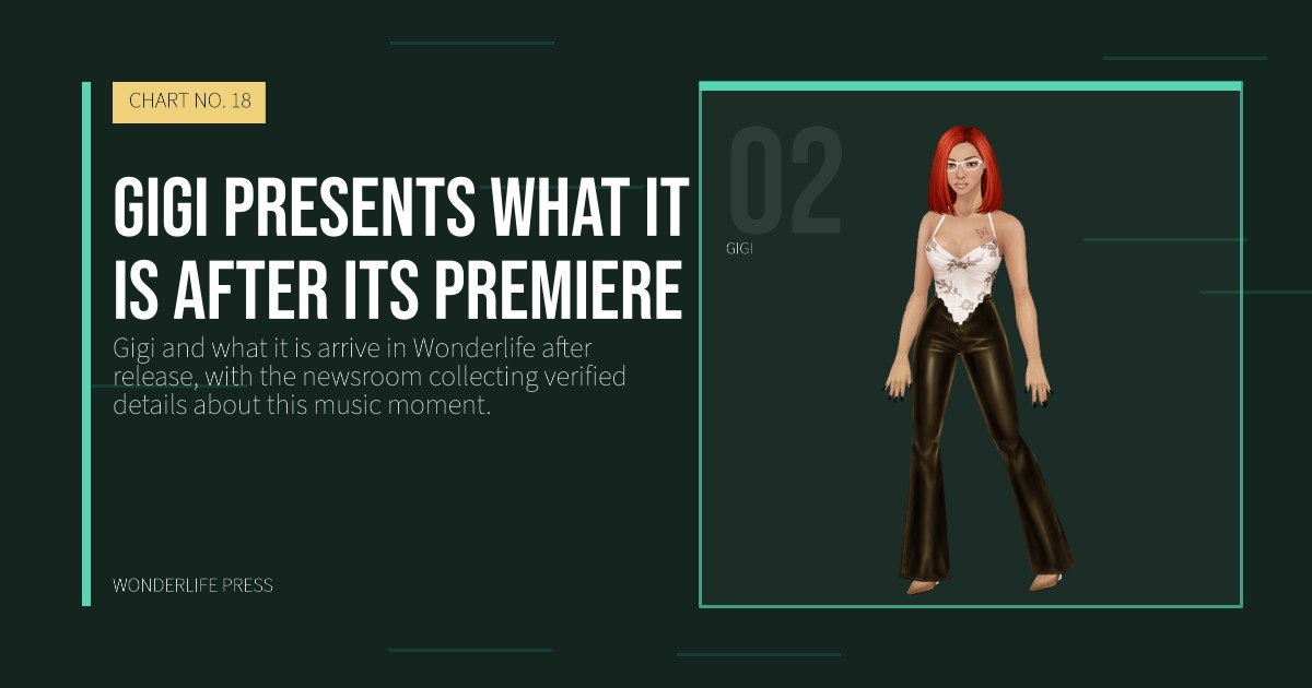 Wonderlife Press: Gigi presents what it is after its premiere. artist portrait. CHART NO. 18.