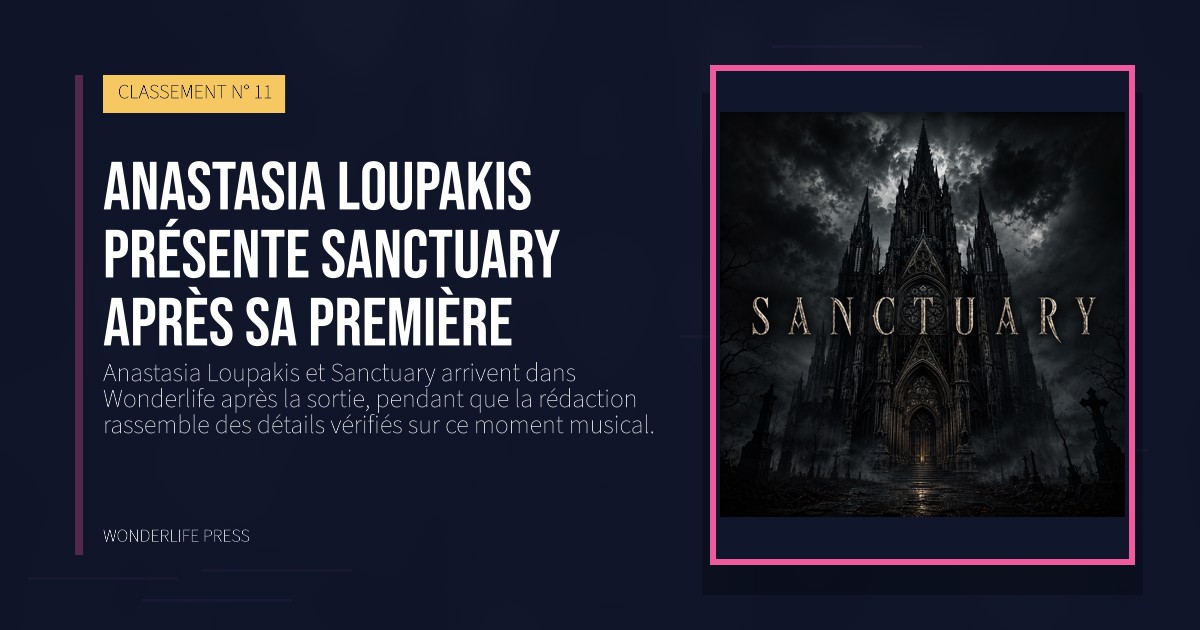 Wonderlife Press: Anastasia Loupakis présente Sanctuary après sa première. pochette de la sortie. CLASSEMENT N° 11.