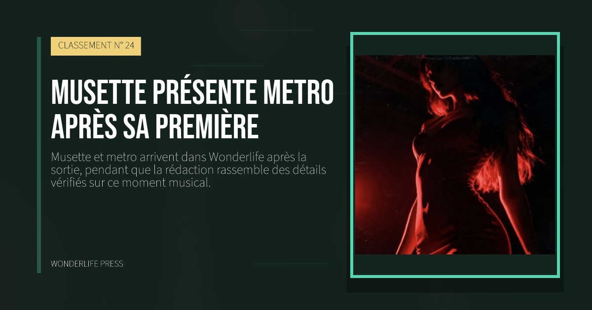 Wonderlife Press: Musette présente metro après sa première. pochette de la sortie. CLASSEMENT N° 24.