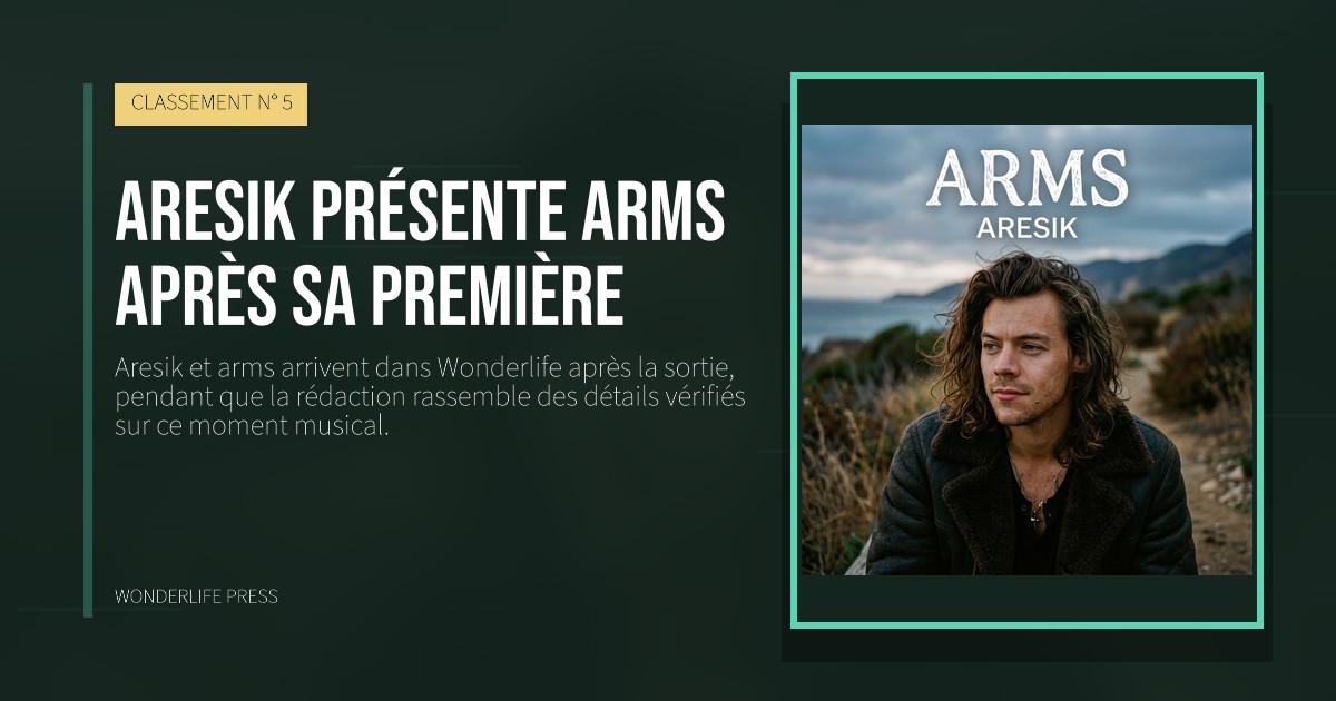 Wonderlife Press: Aresik présente arms après sa première. pochette de la sortie. CLASSEMENT N° 5.