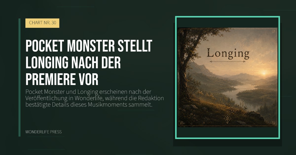 Wonderlife Press: Pocket Monster stellt Longing nach der Premiere vor. Veröffentlichungscover. CHART NR. 30.