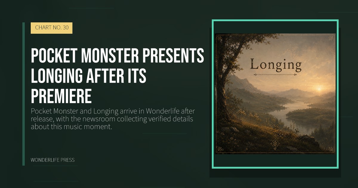 Wonderlife Press: Pocket Monster presents Longing after its premiere. release artwork. CHART NO. 30.
