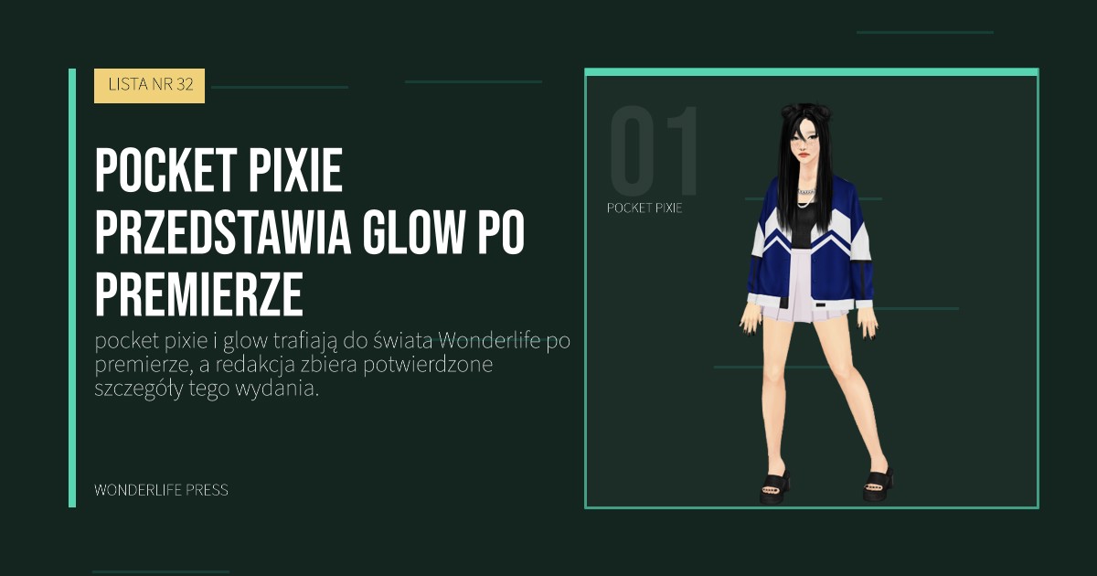 Wonderlife Press: pocket pixie przedstawia glow po premierze. portret artystów. LISTA NR 32.