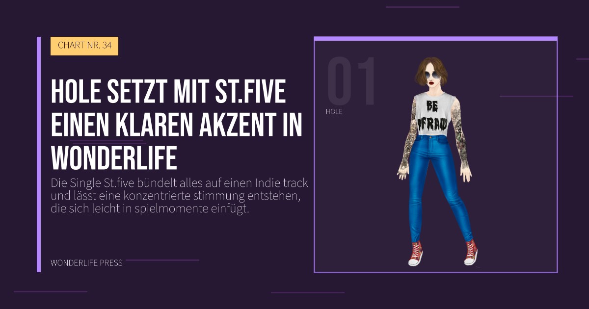 Wonderlife Press: Hole setzt mit St.five einen klaren akzent in Wonderlife. Künstlerporträt. CHART NR. 34.