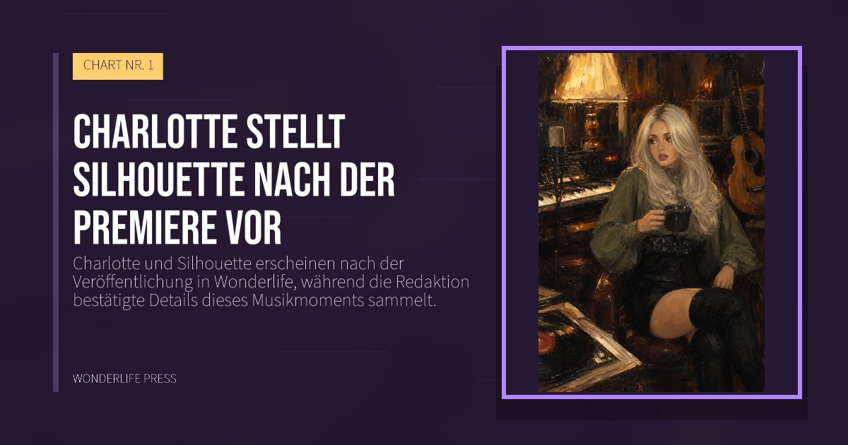 Wonderlife Press: Charlotte stellt Silhouette nach der Premiere vor. Veröffentlichungscover. CHART NR. 1.