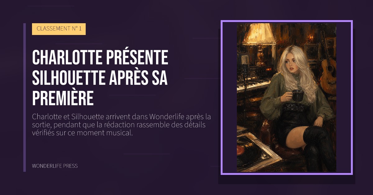 Wonderlife Press: Charlotte présente Silhouette après sa première. pochette de la sortie. CLASSEMENT N° 1.