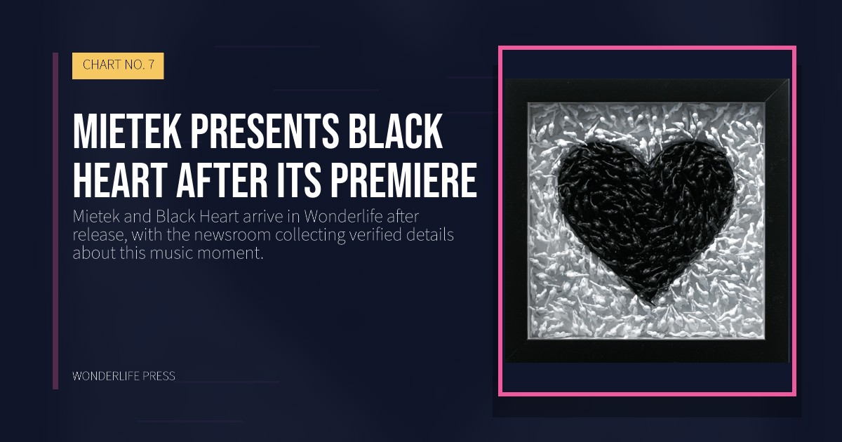 Wonderlife Press: Mietek presents Black Heart after its premiere. release artwork. CHART NO. 7.