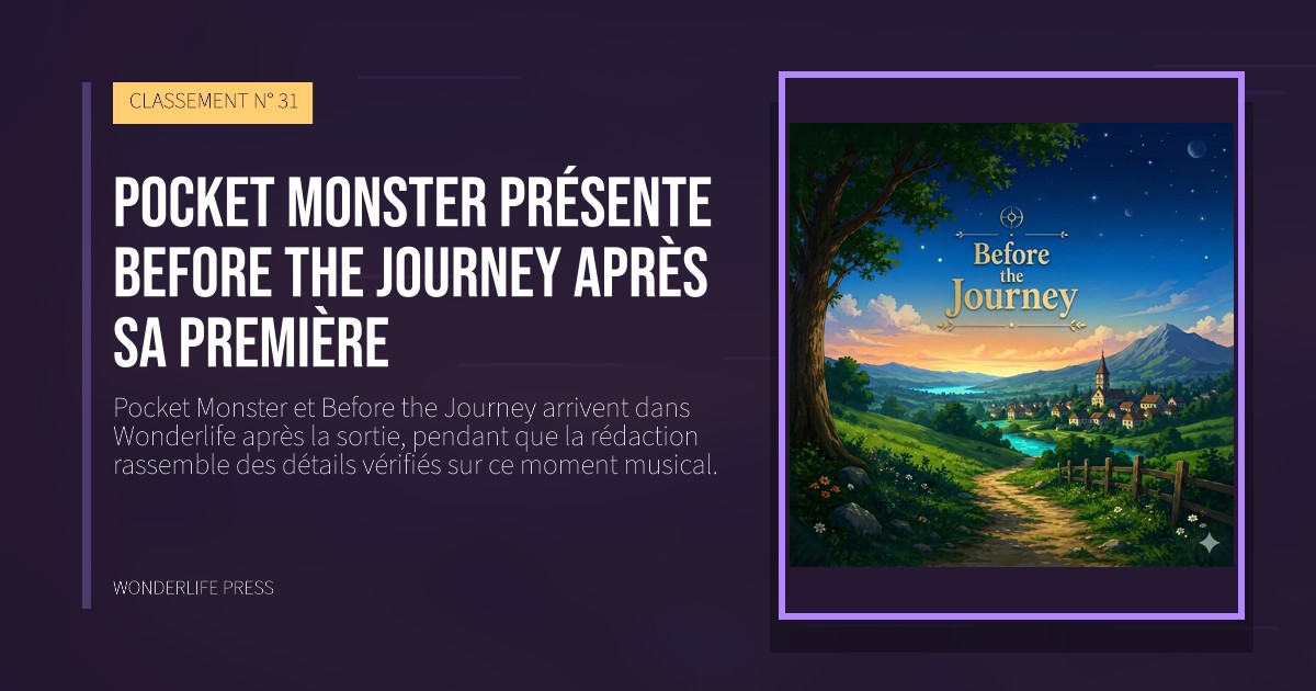 Wonderlife Press: Pocket Monster présente Before the Journey après sa première. pochette de la sortie. CLASSEMENT N° 31.