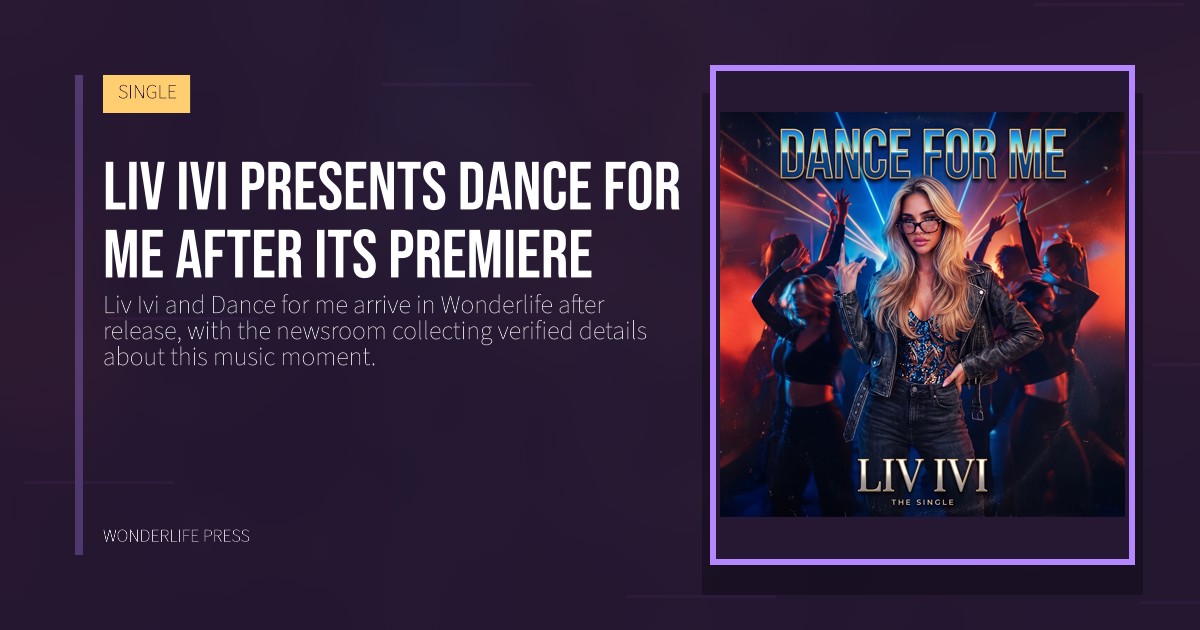 Wonderlife Press: Liv Ivi presents Dance for me after its premiere. release artwork. SINGLE.