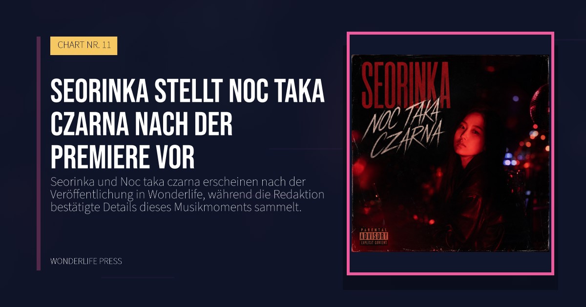 Wonderlife Press: Seorinka stellt Noc taka czarna nach der Premiere vor. Veröffentlichungscover. CHART NR. 11.