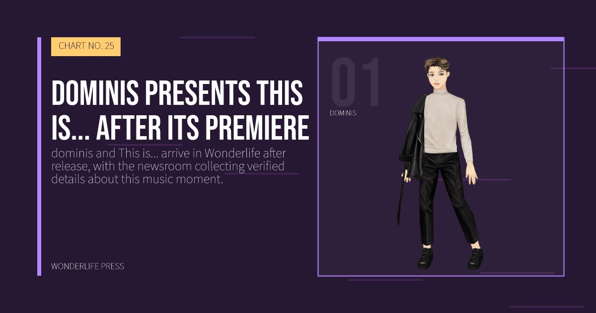 Wonderlife Press: dominis presents This is... after its premiere. artist portrait. CHART NO. 25.