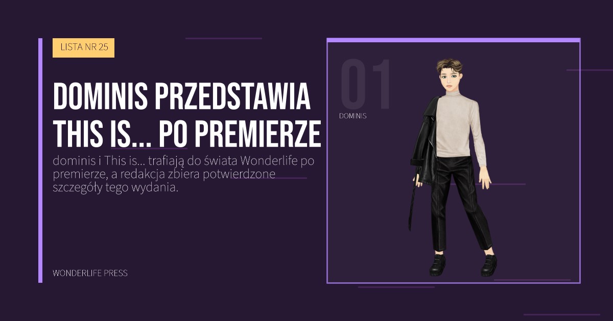 Wonderlife Press: dominis przedstawia This is... po premierze. portret artystów. LISTA NR 25.