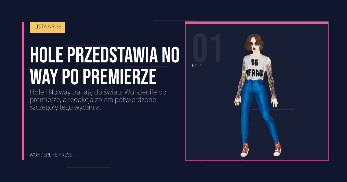 Wonderlife Press: Hole przedstawia No way po premierze. portret artystów. LISTA NR 38.