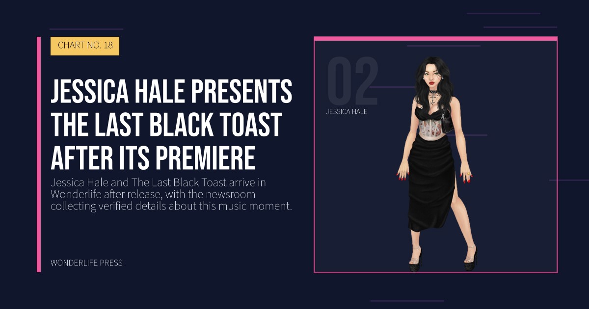 Wonderlife Press: Jessica Hale presents The Last Black Toast after its premiere. artist portrait. CHART NO. 18.