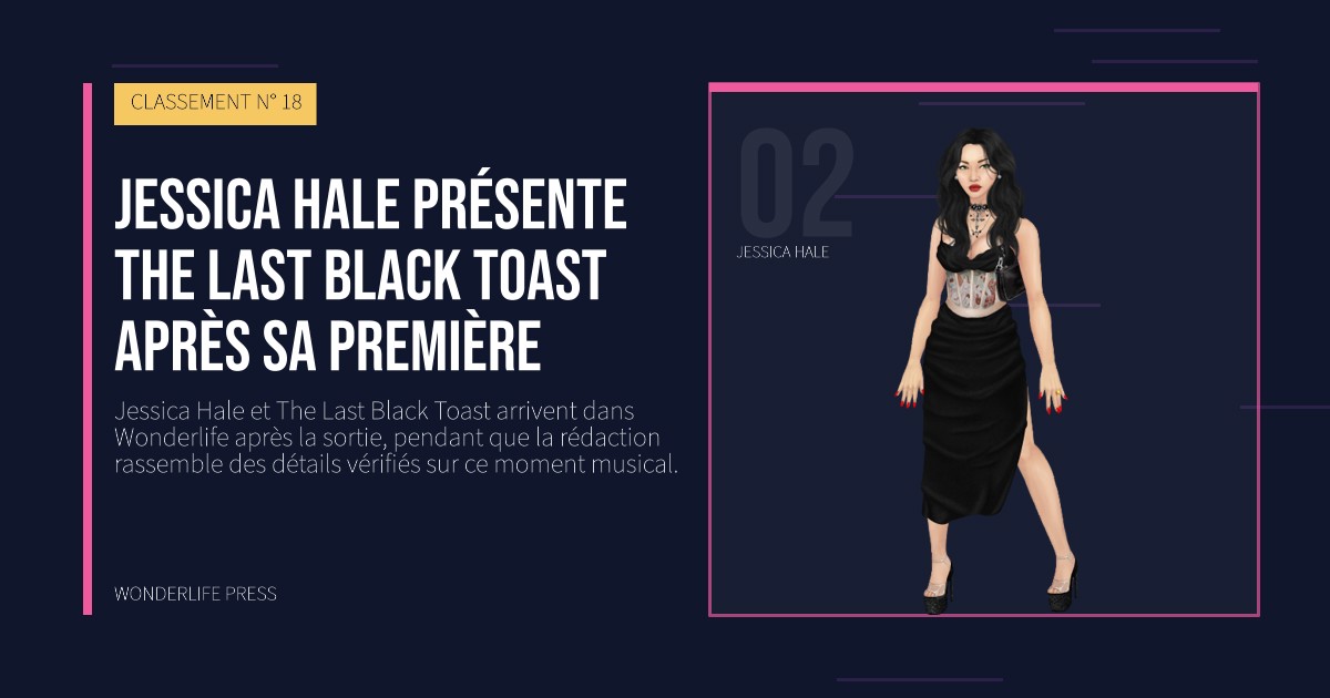Wonderlife Press: Jessica Hale présente The Last Black Toast après sa première. portrait des artistes. CLASSEMENT N° 18.
