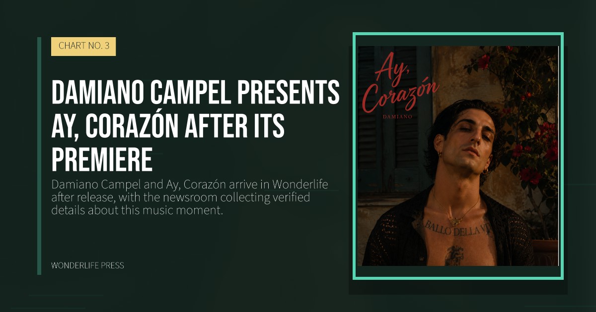 Wonderlife Press: Damiano Campel presents Ay, Corazón after its premiere. release artwork. CHART NO. 3.