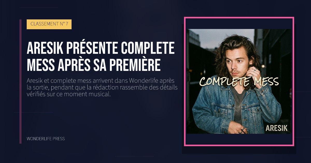 Wonderlife Press: Aresik présente complete mess après sa première. pochette de la sortie. CLASSEMENT N° 7.