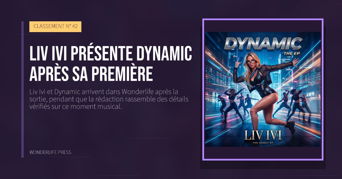Wonderlife Press: Liv Ivi présente Dynamic après sa première. pochette de la sortie. CLASSEMENT N° 42.