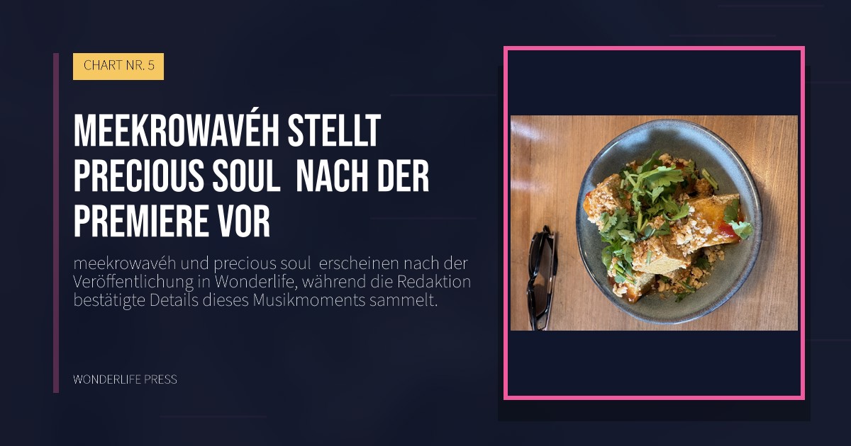 Wonderlife Press: meekrowavéh stellt precious soul  nach der Premiere vor. Veröffentlichungscover. CHART NR. 5.