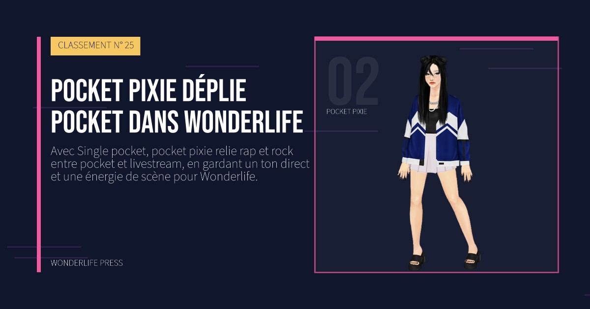 Wonderlife Press: pocket pixie déplie pocket dans Wonderlife. portrait des artistes. CLASSEMENT N° 25.