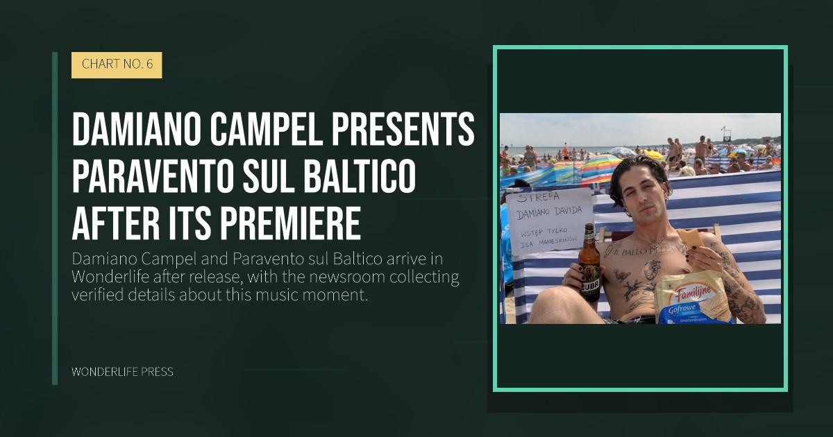 Wonderlife Press: Damiano Campel presents Paravento sul Baltico after its premiere. release artwork. CHART NO. 6.