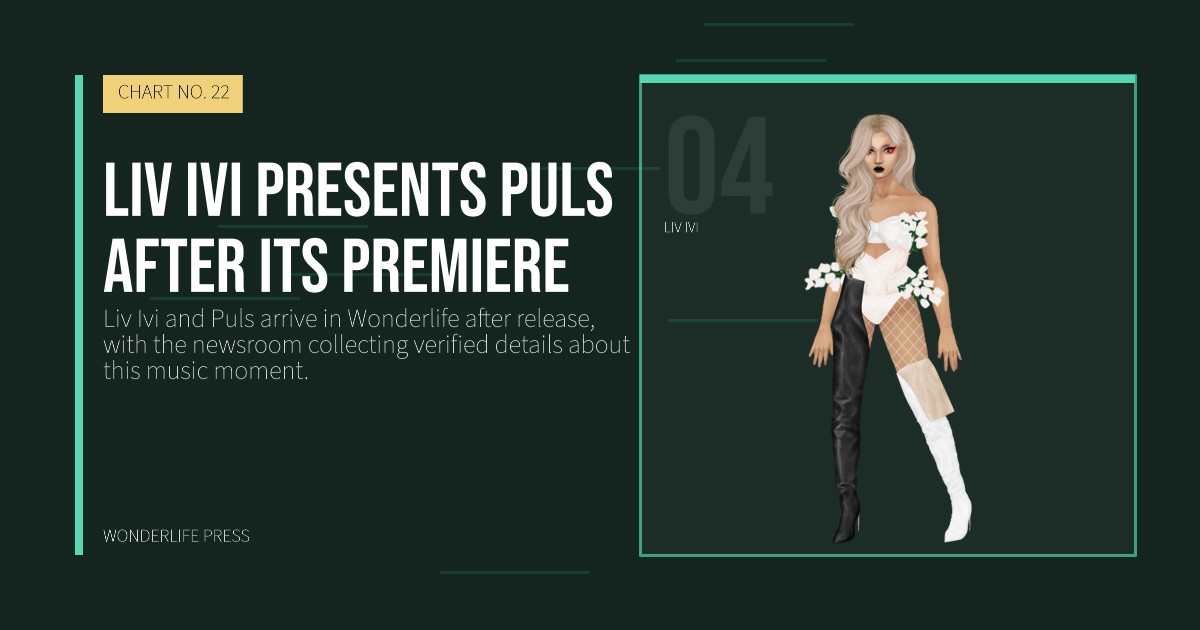Wonderlife Press: Liv Ivi presents Puls after its premiere. artist portrait. CHART NO. 22.