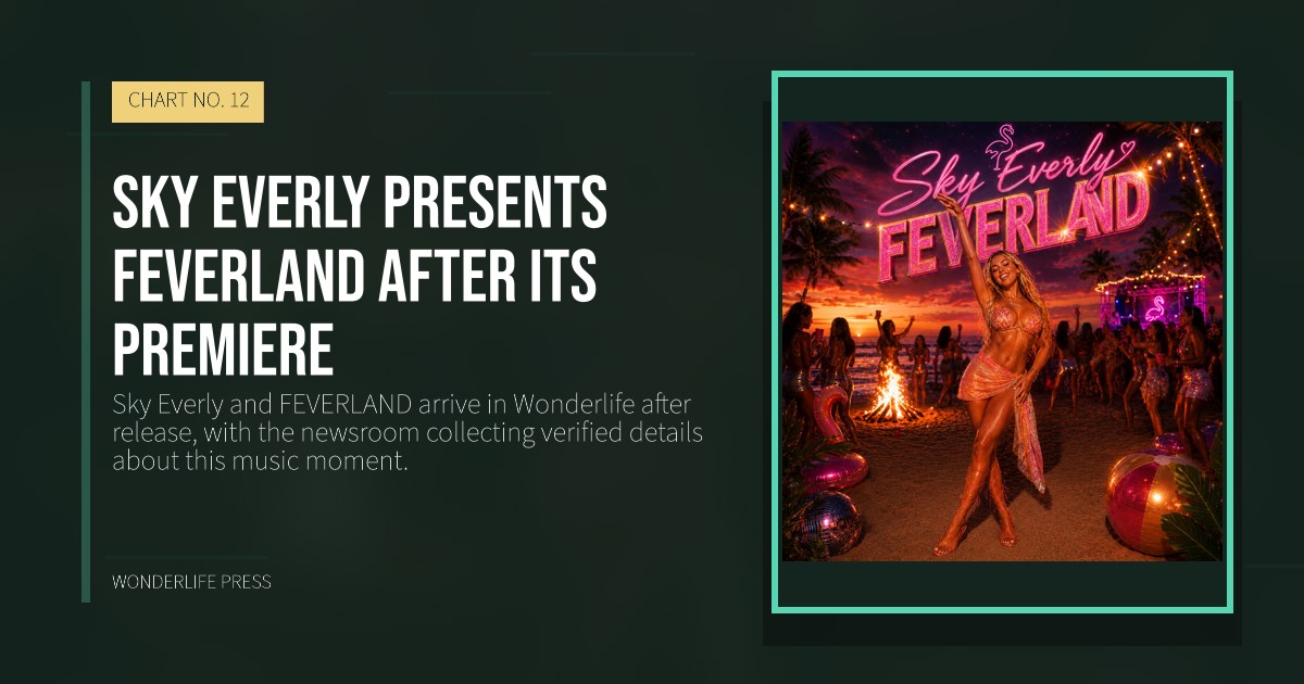 Wonderlife Press: Sky Everly presents FEVERLAND after its premiere. release artwork. CHART NO. 12.
