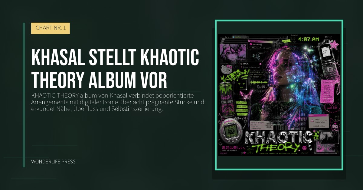 Wonderlife Press: Khasal stellt KHAOTIC THEORY album vor. Veröffentlichungscover. CHART NR. 1.