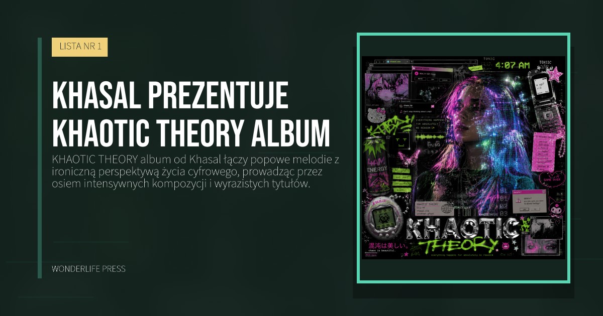 Wonderlife Press: Khasal prezentuje KHAOTIC THEORY album. okładka wydawnictwa. LISTA NR 1.